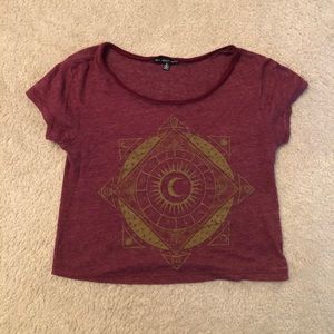 Urban outfitter maroon crop top